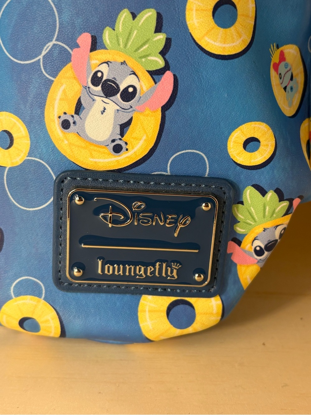 Loungefly Blue Stitch Pineapple Pool Float Belt Bag - Picture 4 of 5